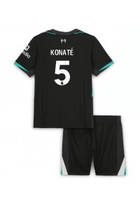 Fotbalové Dres Liverpool Ibrahima Konate #5 Dětské Venkovní Oblečení 2024-25 Krátký Rukáv (+ trenýrky)